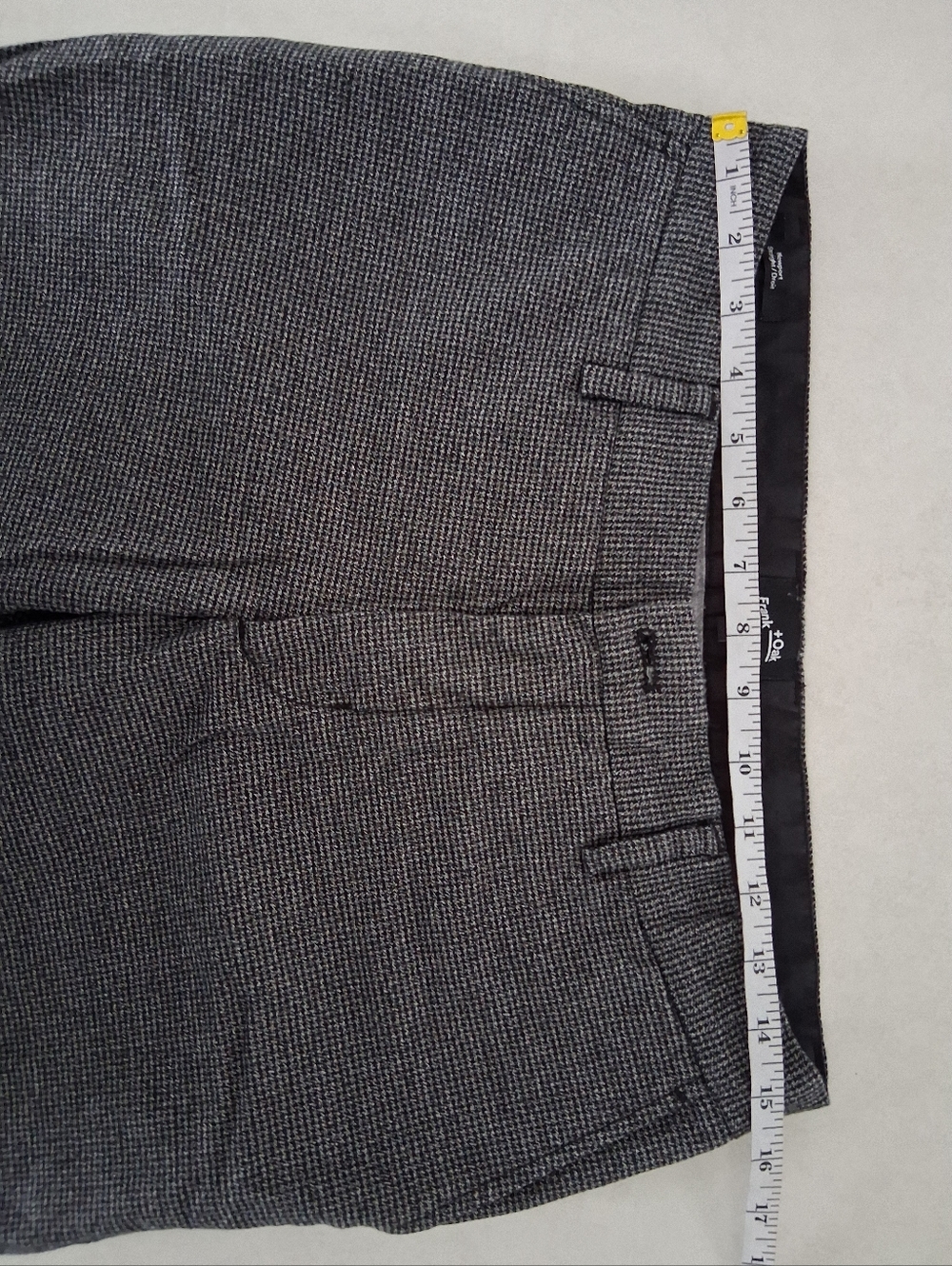 Frank + Oak/ Men's Newport Straight Houndstooth/ Gray Dress Pants/ Size US 31 - Picture 13 of 13